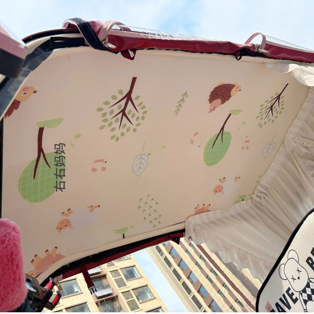 夏季三轮车棚顶玻璃遮阳板防晒隔热遮阳挡板玻璃四季通用