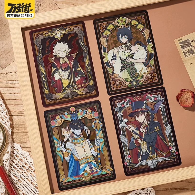 万圣街框景之内马口铁徽章盲盒幻彩白葱夜光吧唧胸针卡牌盲盒