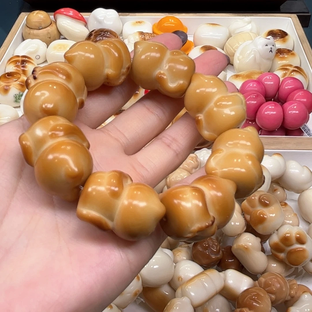 手串菩提根/象牙果9.15.35象牙果炭烤悟道猫