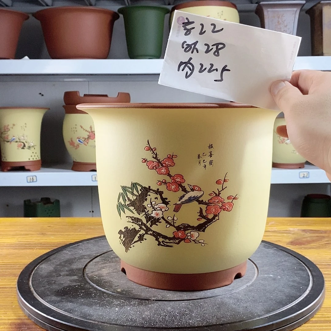 紫砂花盆紫砂兰花盆38