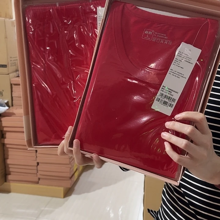 棉柔套装175大红色155斤以内