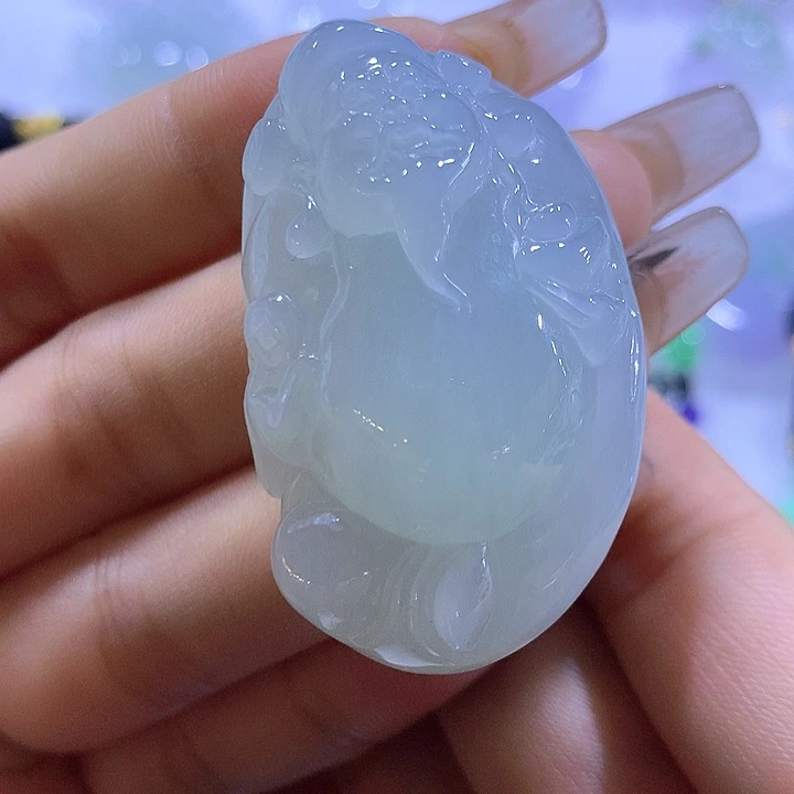 颈饰未镶嵌翡翠天然翡翠A货吊坠