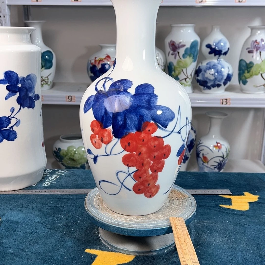 摆件景德镇陶瓷棒红浦