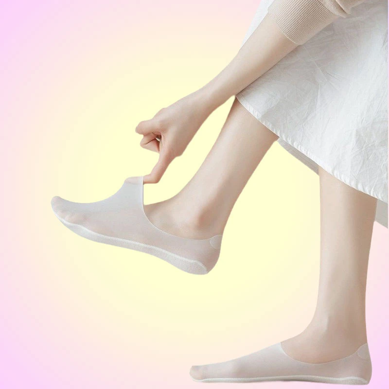 网纱任意剪冰丝船袜纯棉女硅胶防滑不掉跟隐形袜女四季短袜