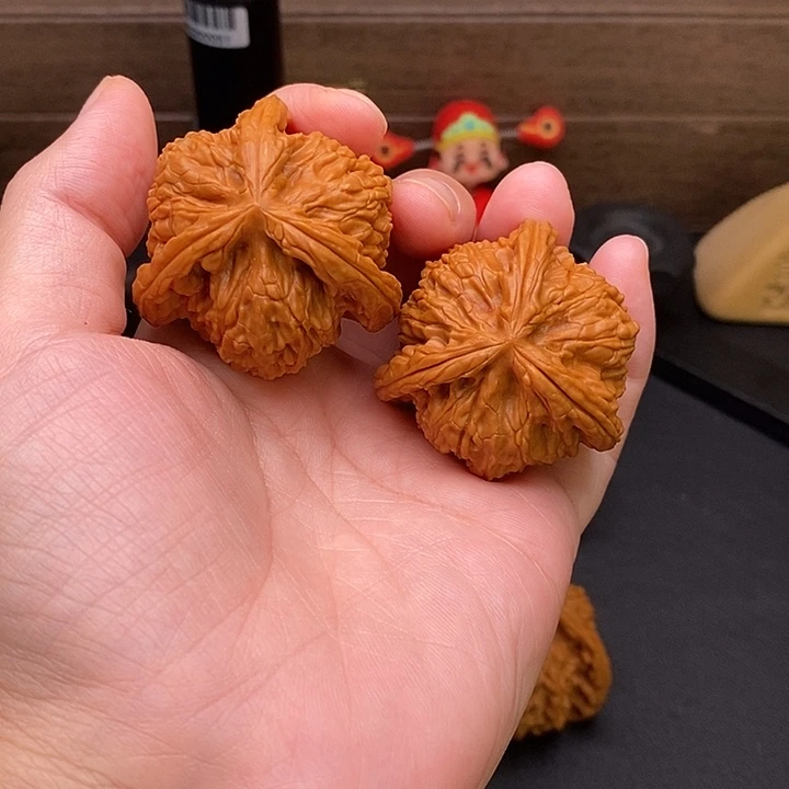 木***舟把件文玩核桃白奔