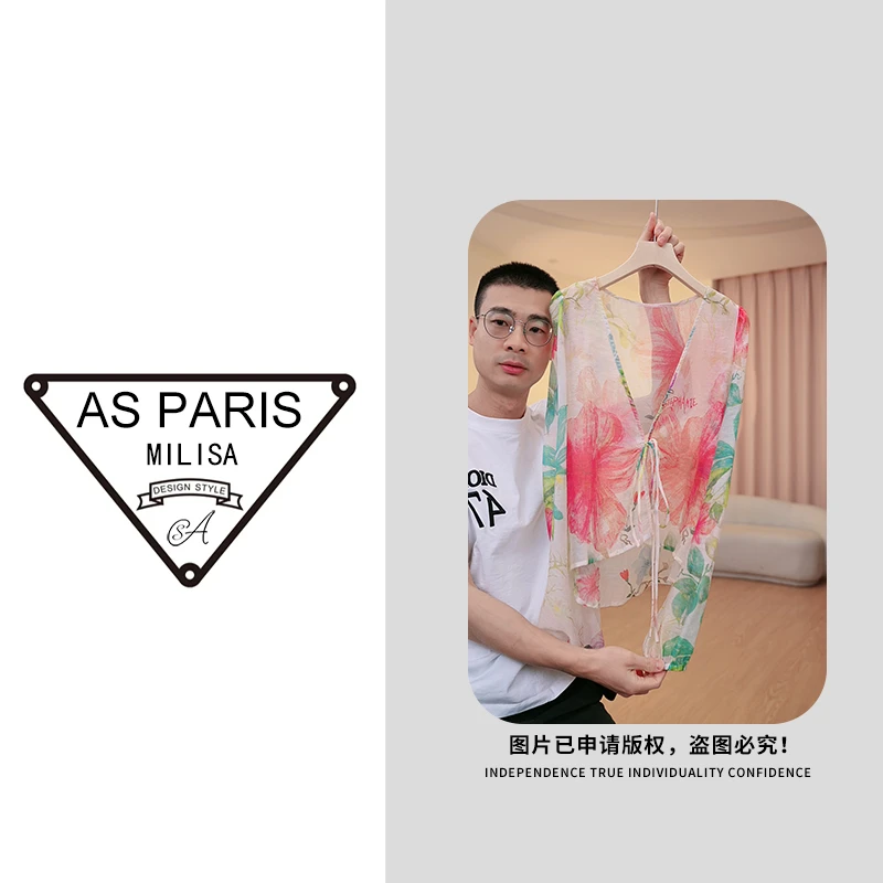泼洒的油彩画~宝藏面料与版型 今年新款夏季上衣10968
