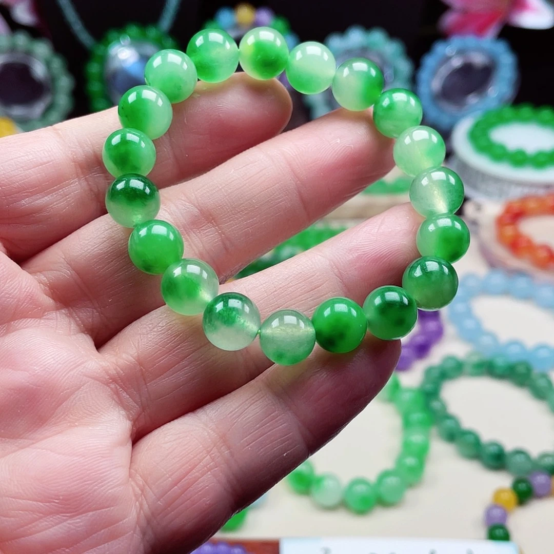 翡翠未镶嵌颈饰卡10翡翠珠链男女款18