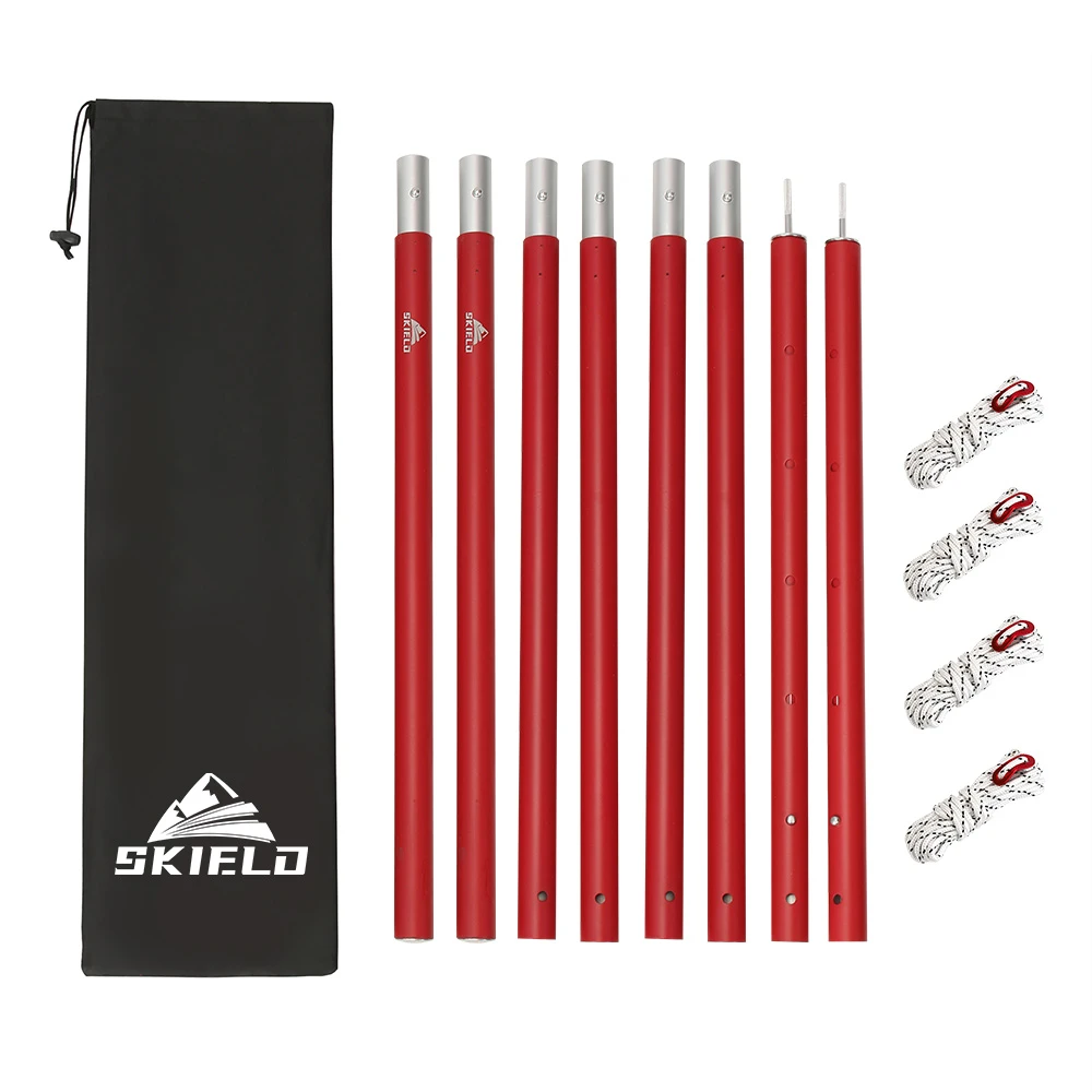 天幕杆 帐篷杆 直径32mm 全长120-280cm 2根套装 红色喷塑