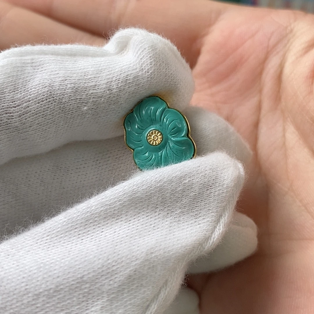 糯***米绿松石未镶嵌珠宝奇石