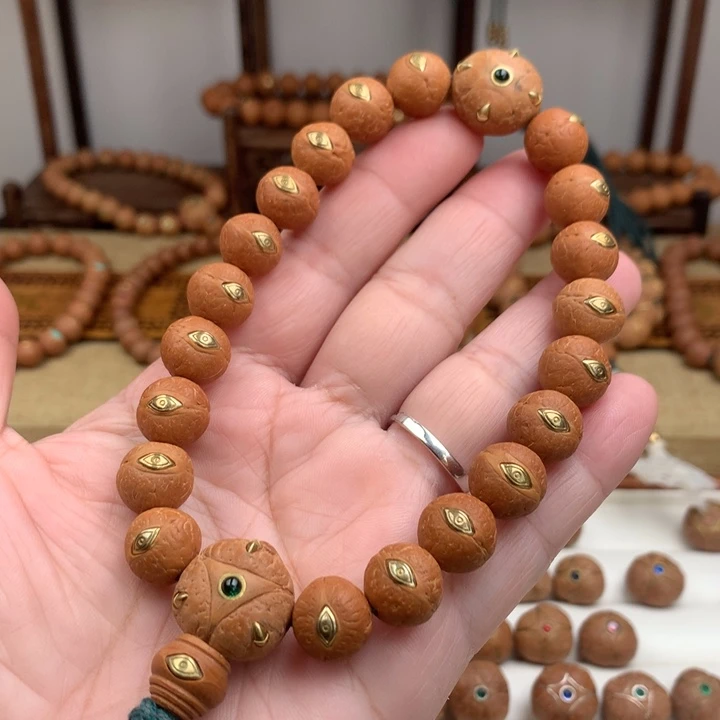凤眼菩提吊坠手串