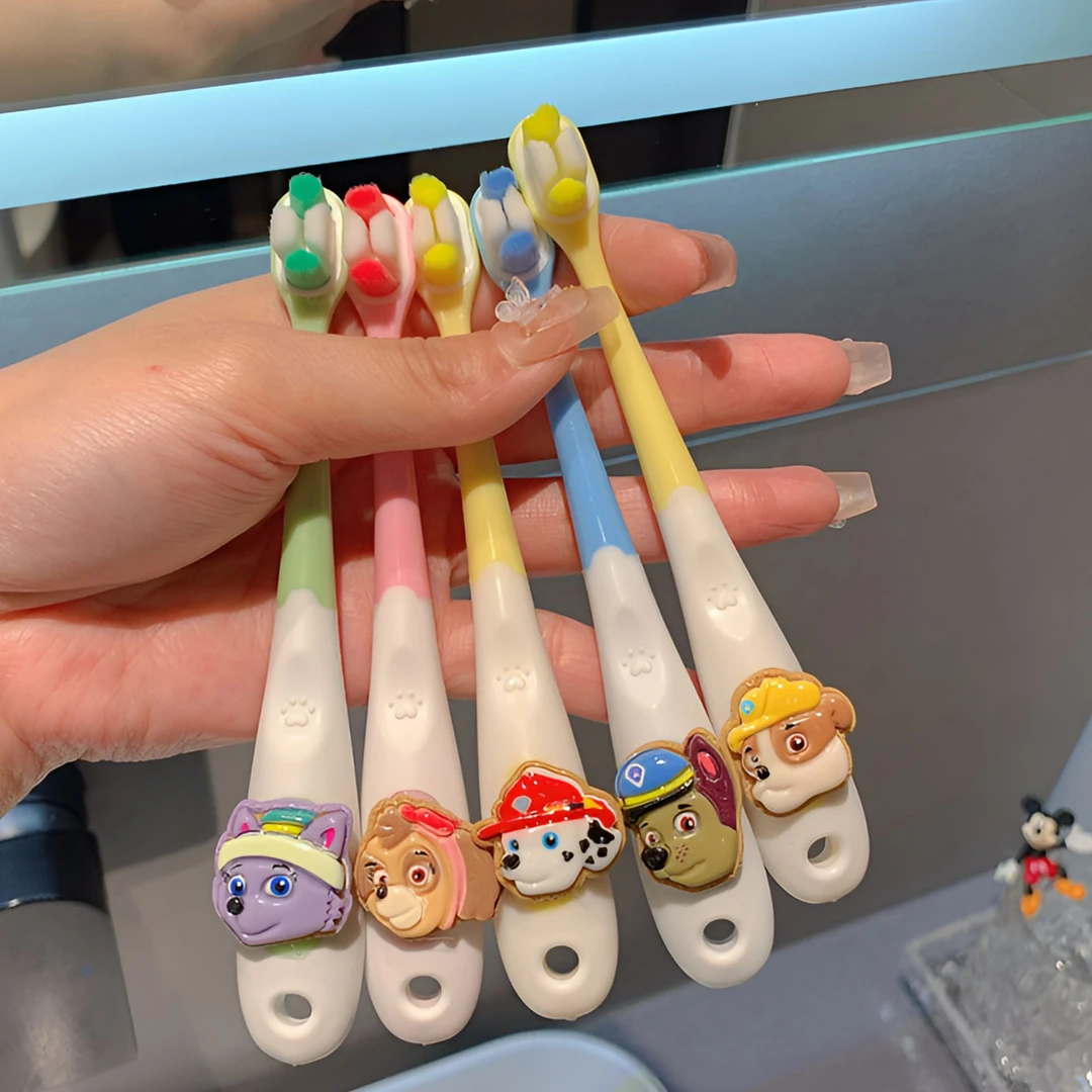 【5支装】可爱卡通汪汪队哪吒儿童牙刷2-10岁万毛柔软刷毛护龈软毛