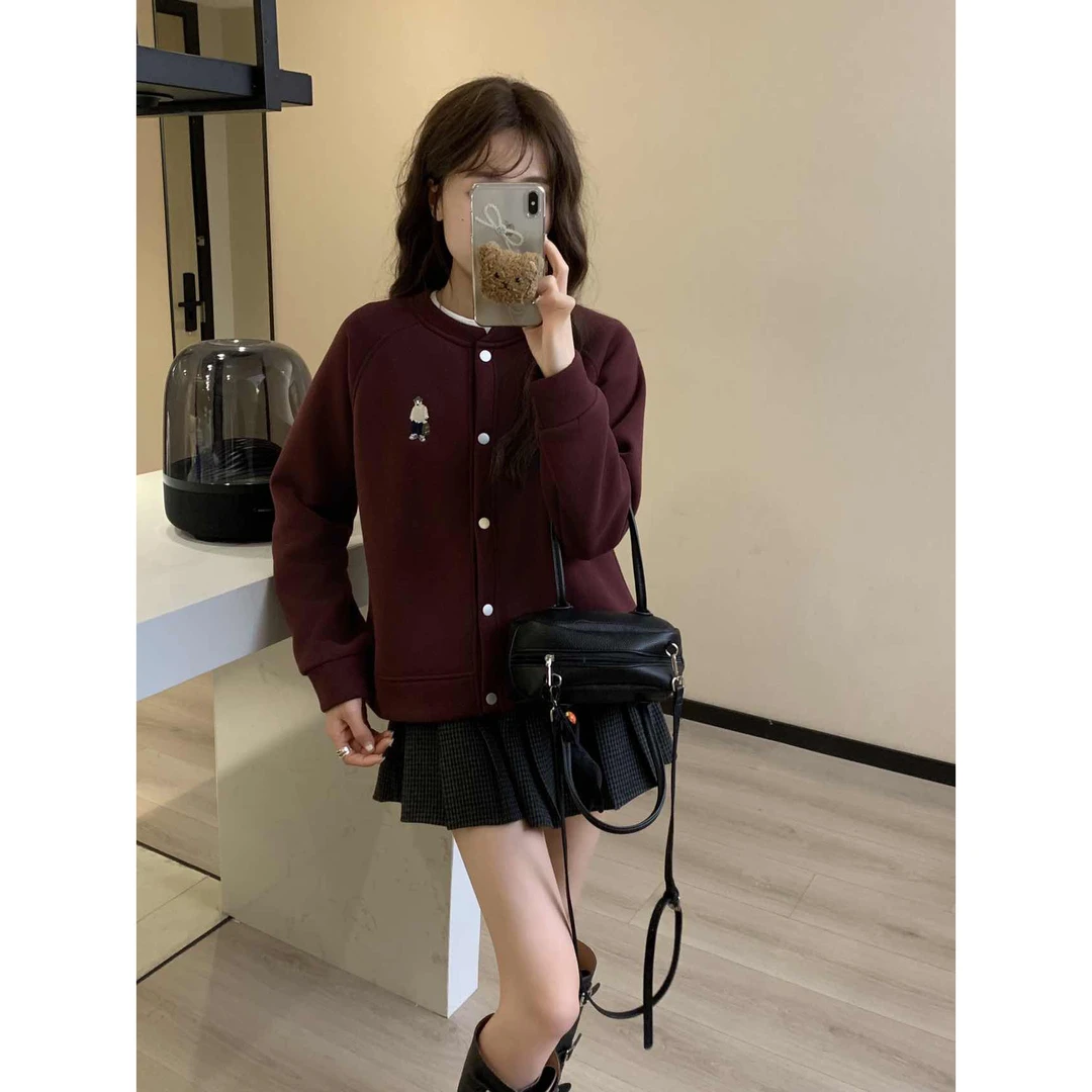 棒球服2024冬季新款学院风减龄外套女88-13