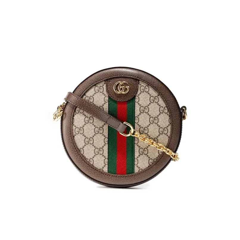 95新 GUCCI/古驰 老花圆饼小号