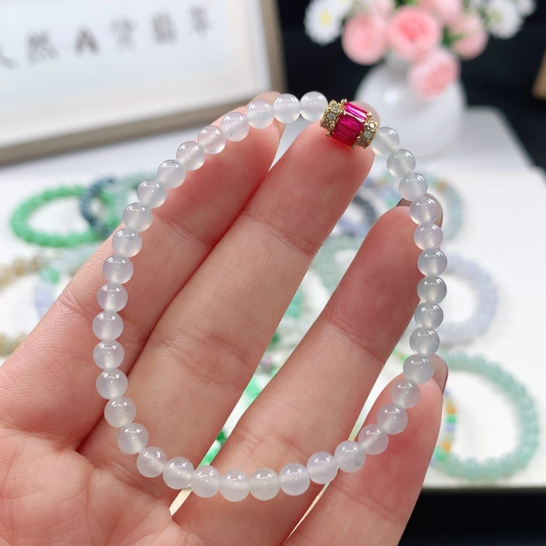 翡翠未镶嵌手链手链4.5mm