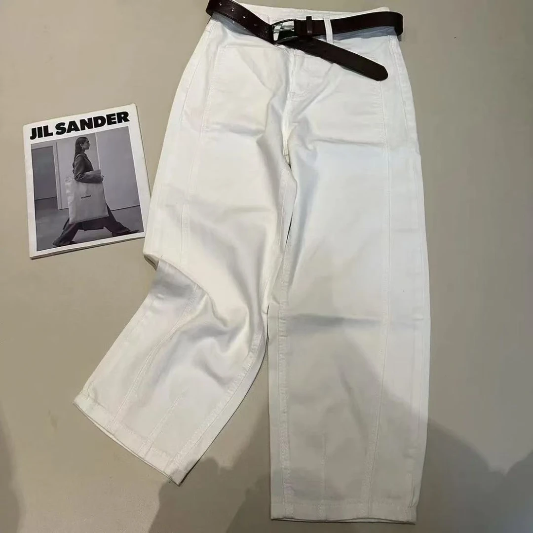 小小泽兰  K5829春款水洗九分奶奶牛仔裤显瘦百搭新款裤子