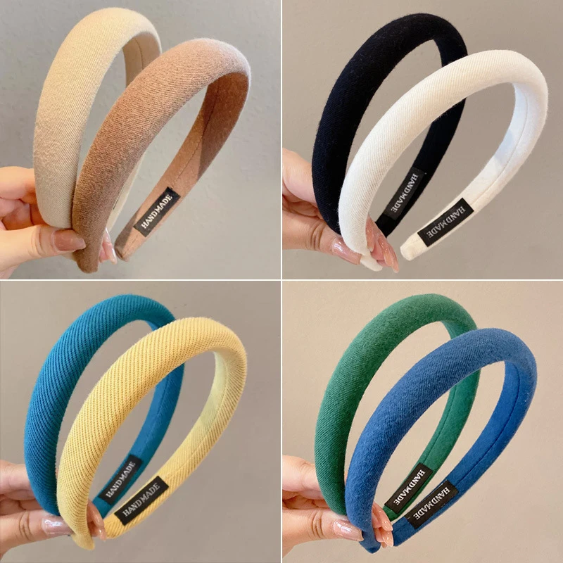 高颅顶蓝色发箍女夏季发卡网红2023年新款洗脸头箍夏天发捆头饰