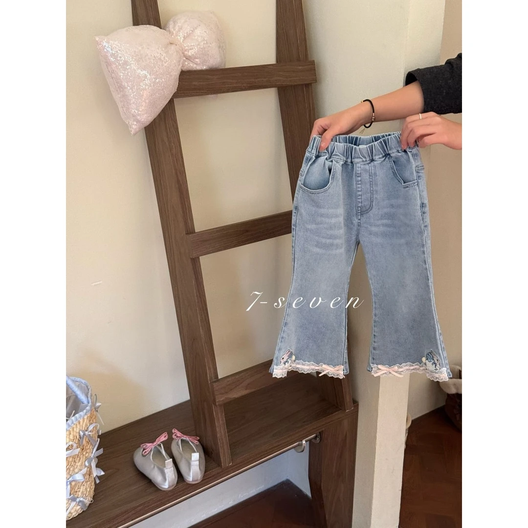 7Seven·25春~花边蝴蝶结牛仔裤8813（汉服裤子）