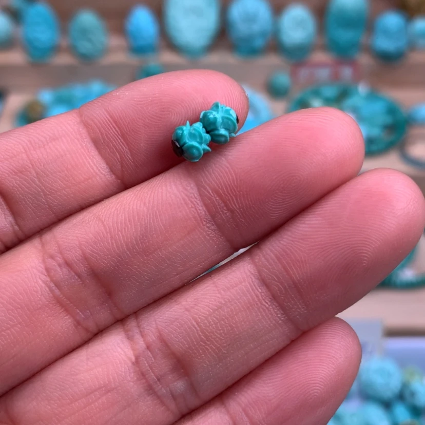 【闪购商品】绿松石莲花珠未镶嵌暮*