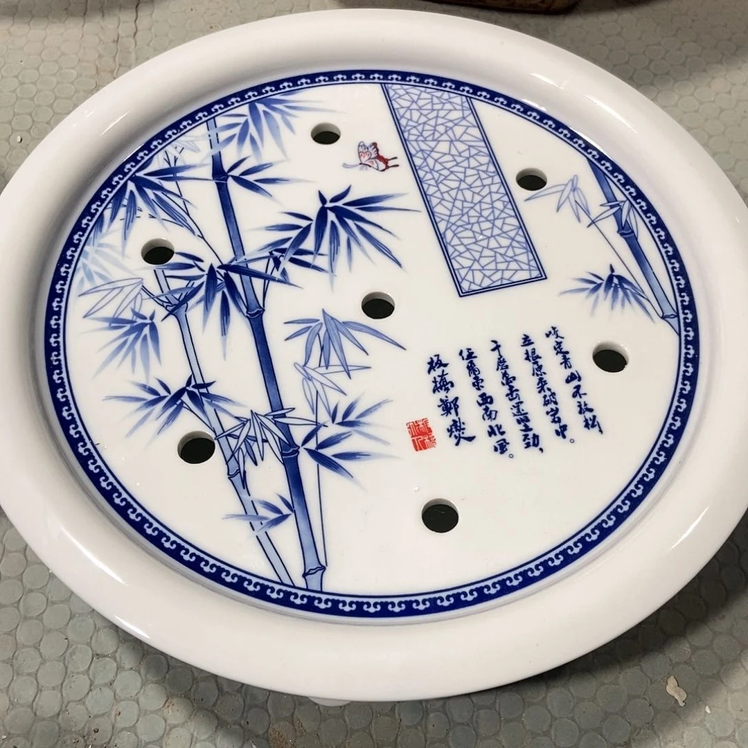 吖***芽瓷片景德镇陶瓷盆一个