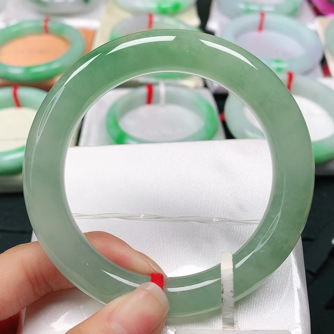 翡翠手镯（圆镯）未镶嵌天然翡翠手镯55