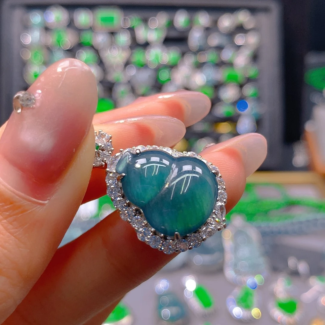 翡翠未镶嵌耳饰天然翡翠