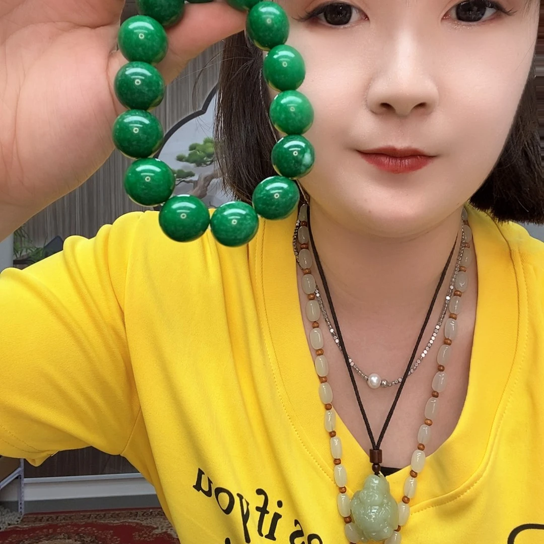 未镶嵌蛇纹石玉手链