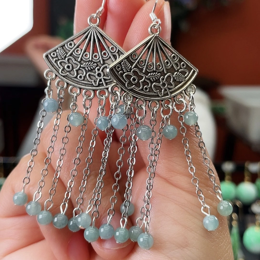 翡翠未镶嵌耳饰饰品