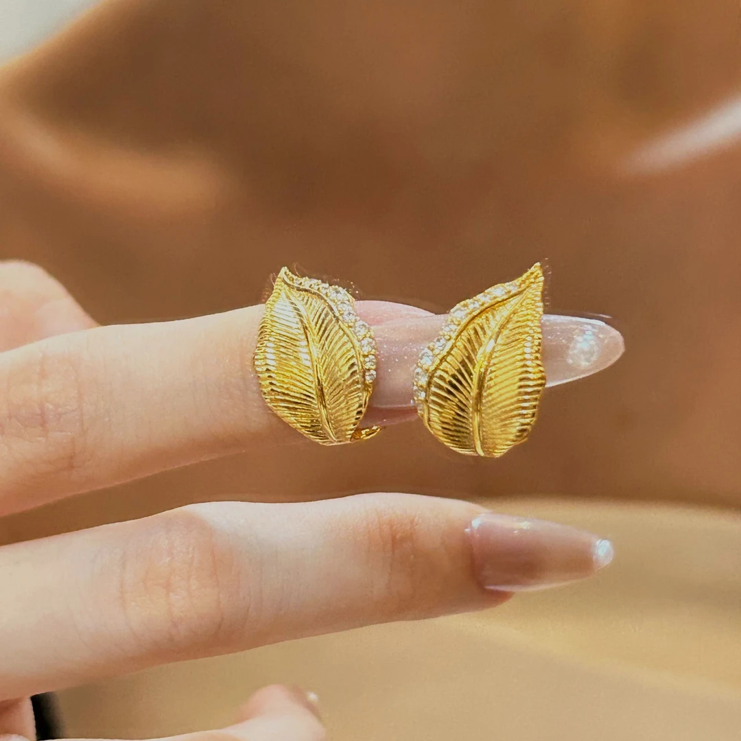 925银耳饰 【叶影系列】耳拍 高级感 轻奢耳饰