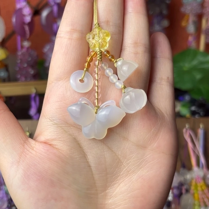 黄色蝴蝶手机挂件