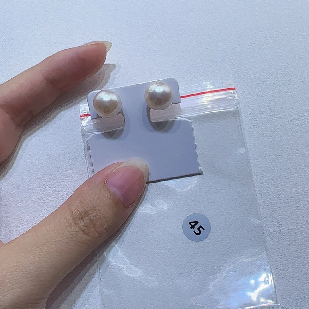 银S925镶嵌淡水珍珠耳饰
