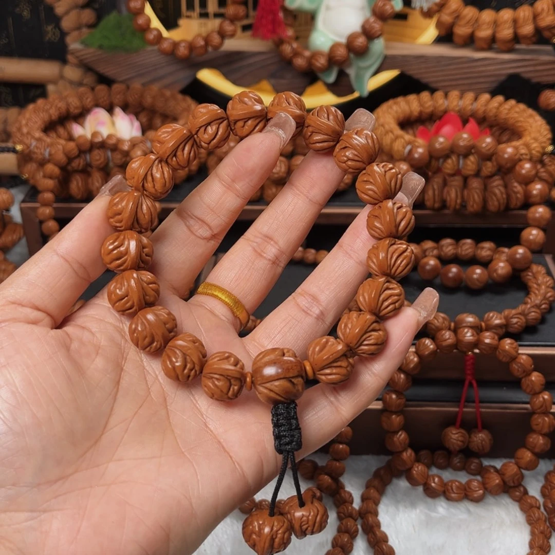 桃核手串这****扯16顶级双脊龙手持