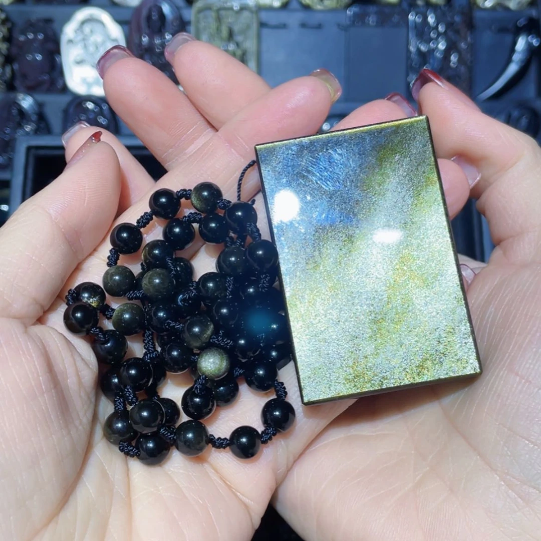 【闪购商品】黑曜岩吊坠(赠链)未镶嵌路****哥