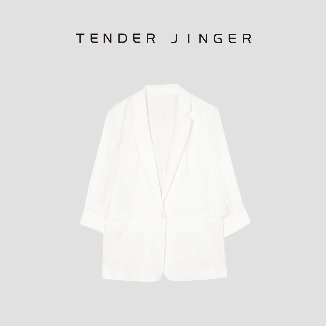 Tender Jinger【专柜】简约七分袖桑蚕丝西装外套T52FH80740
