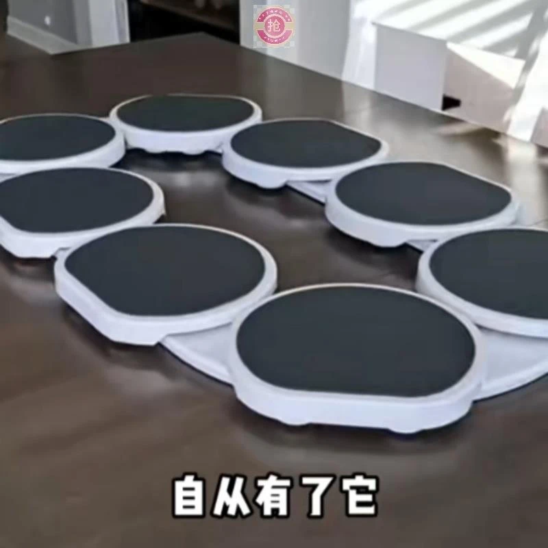 便携式餐桌旋转托盘爆款聚会伸缩长方形转动专用转盘垫可扩大转盘