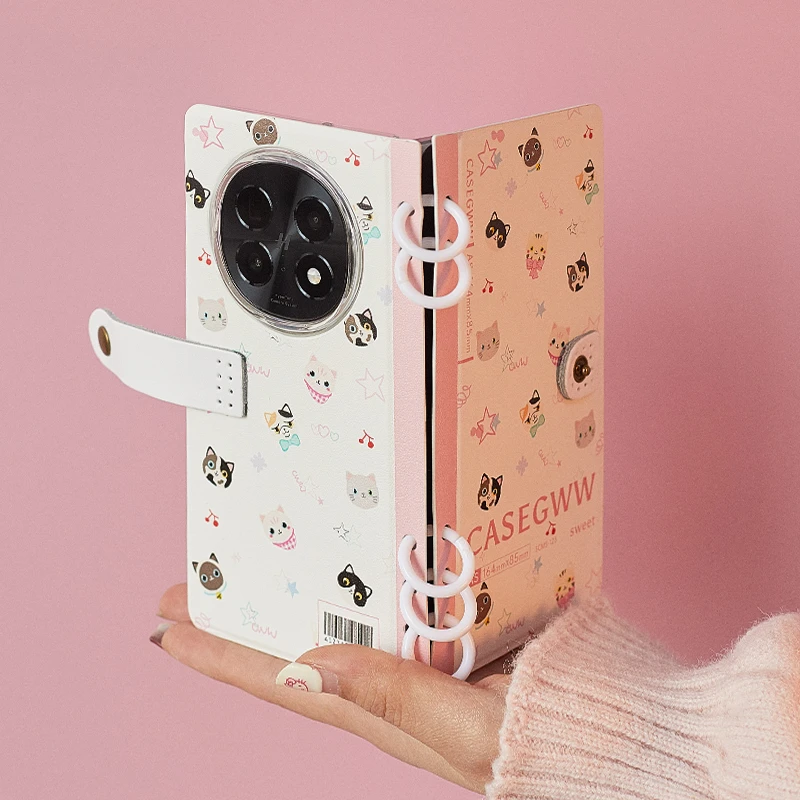 适用oppofindn5手机壳华为matex6可爱创意书本造型X5折叠屏保护壳