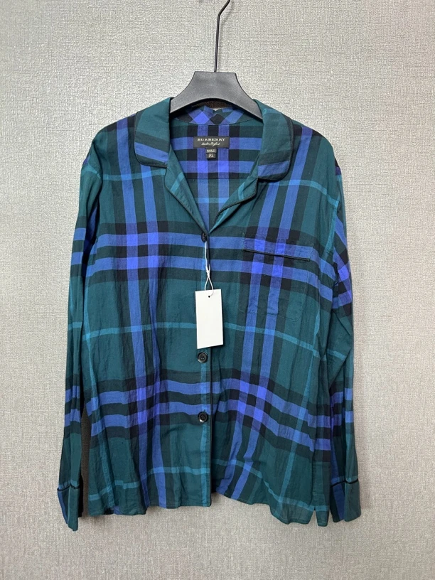 95新 BURBERRY/博柏利 Burberry蓝色格纹衬衫95新