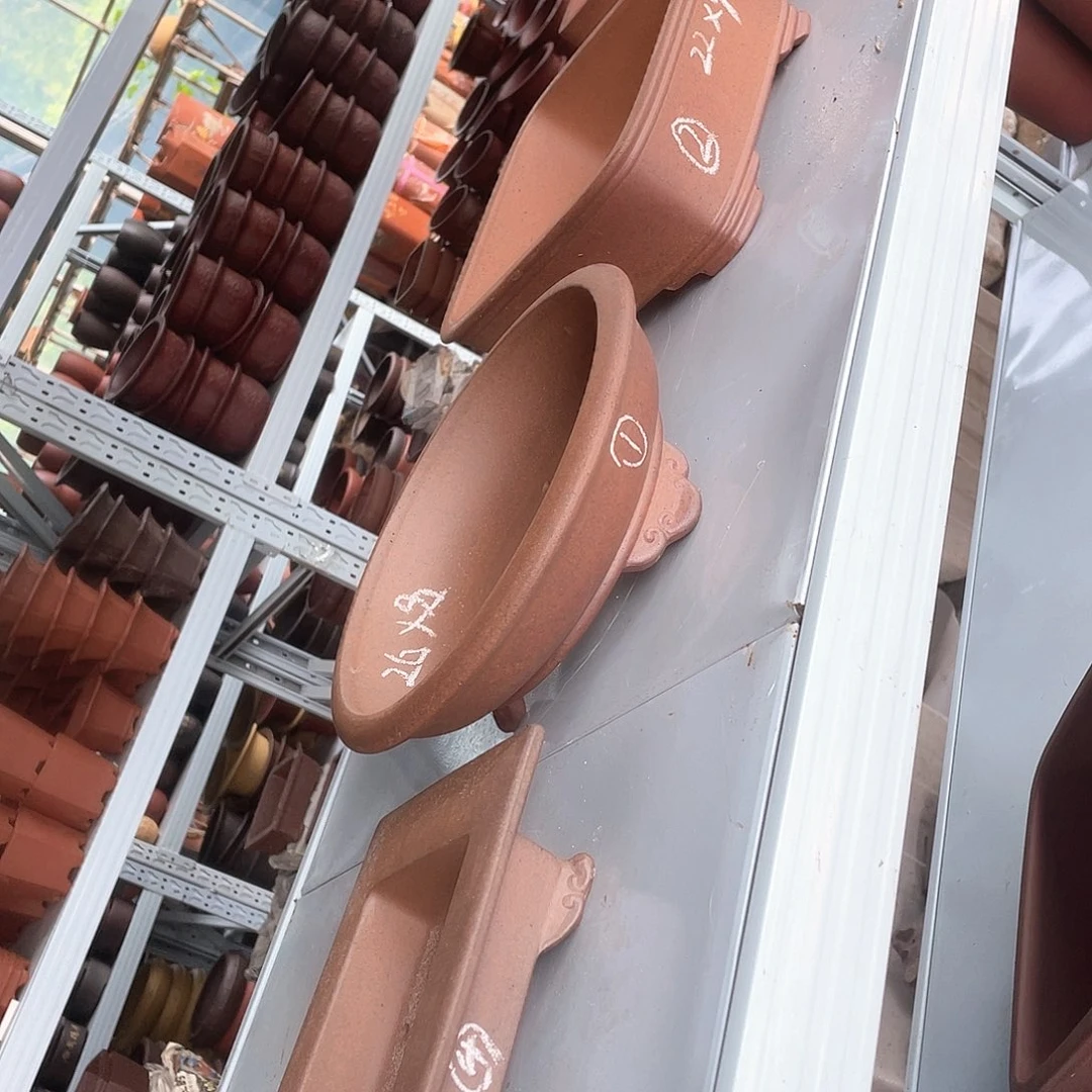 柴烧紫砂一组四只