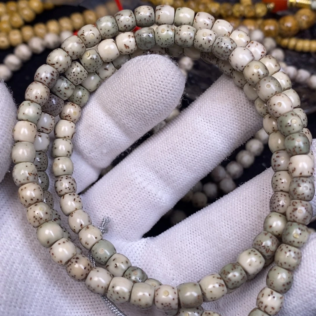 星月菩提吊坠大留白鼓珠6*5