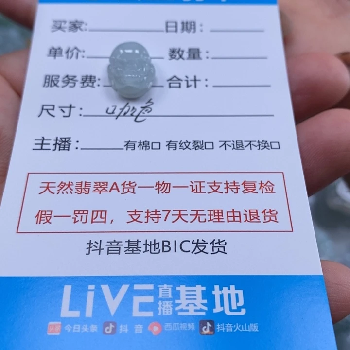 @***忆翡翠未镶嵌颈饰多人貔貅