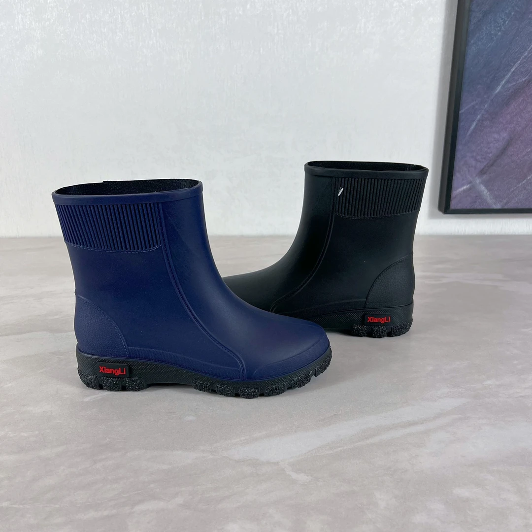 新款男雨靴短筒厨房水鞋洗车鞋加厚牛筋底耐扎耐磨防水鞋男款女款