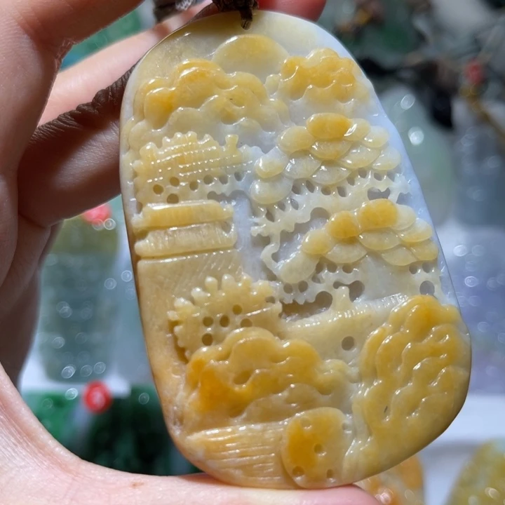 翡翠未镶嵌吊坠(不含链)