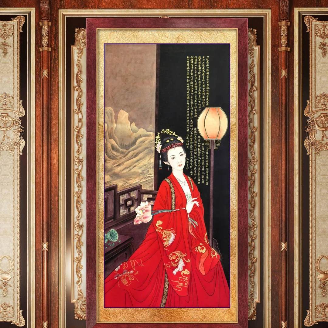 刘俊敏教中国红代表作《镜花水月》