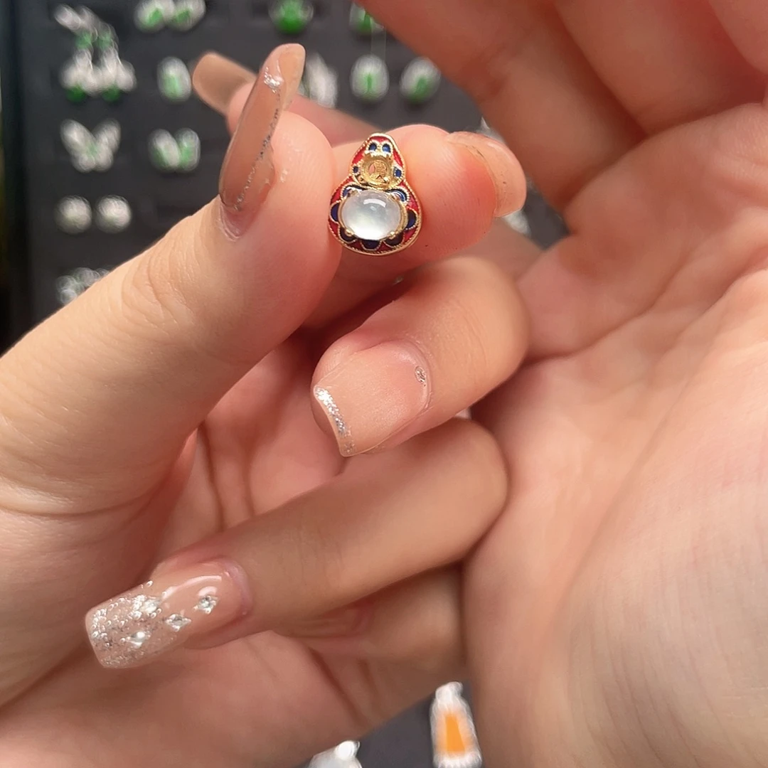 翡翠银S925镶嵌颈饰潘多拉