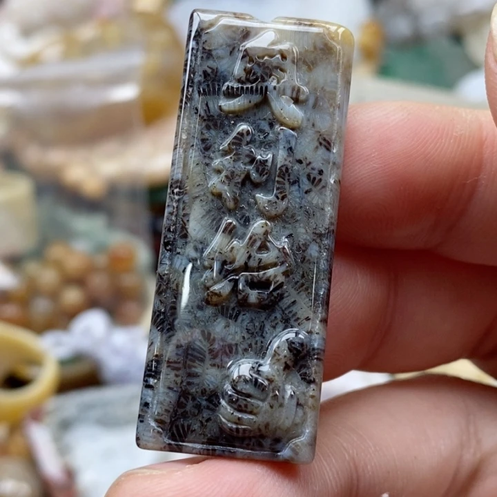 硅化珊瑚（珊瑚玉）未镶嵌颈饰
