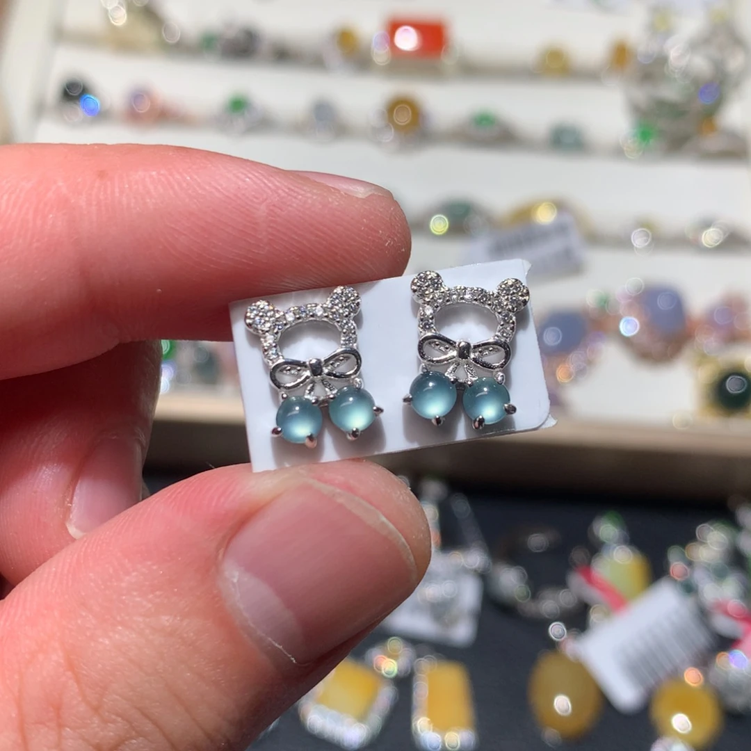 翡翠银S925镶嵌颈饰00022