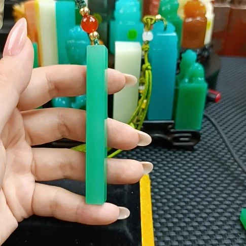 寿山石印石手把件