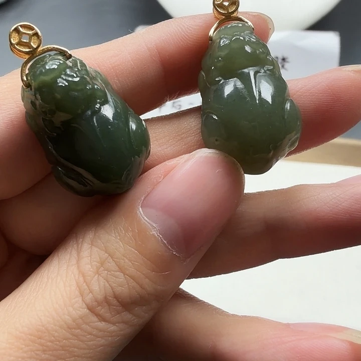 和田玉银S925镶嵌颈饰9