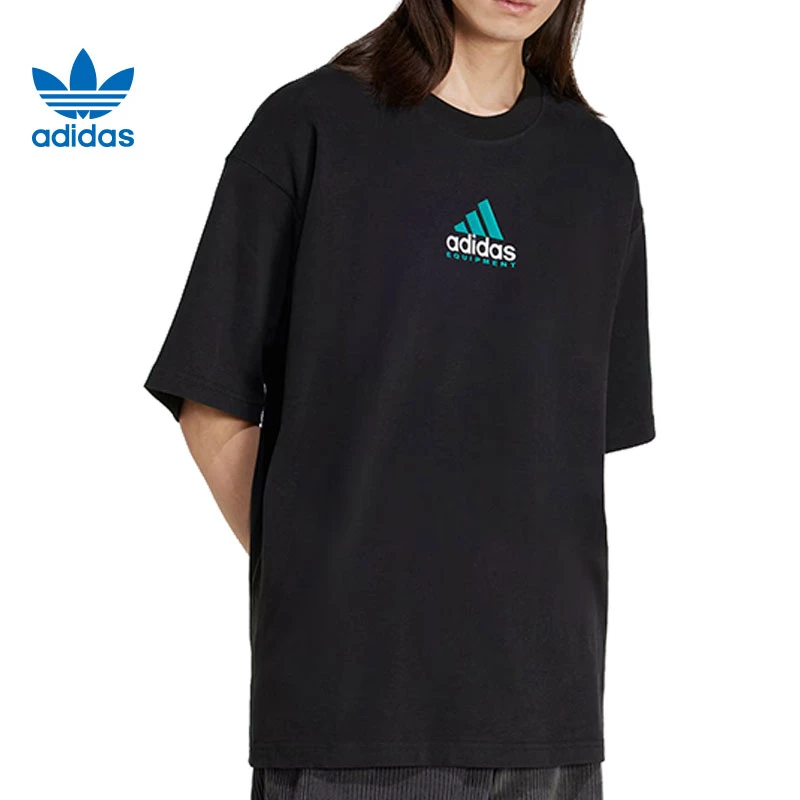 【滔搏联动】adidas Originals阿迪三叶草男子针织无领短T恤JN4848