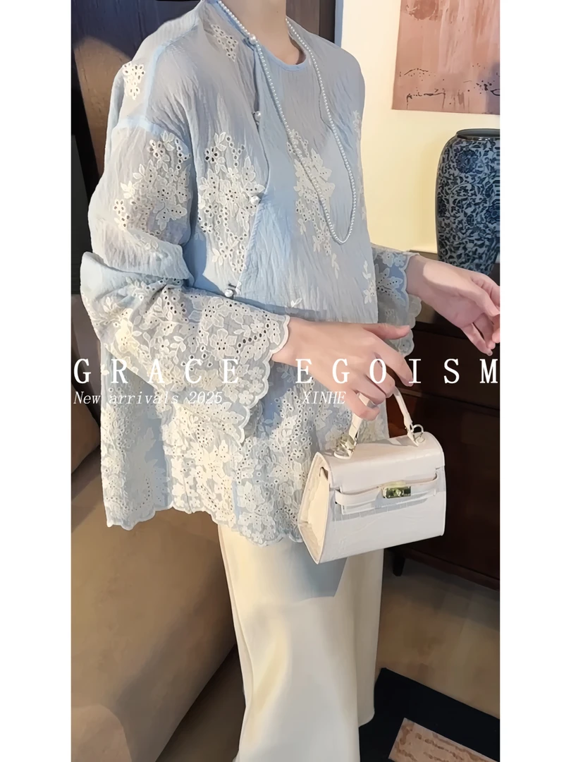 金禾【海盐】夏季新款中式国风高级感轻奢防晒上衣3186