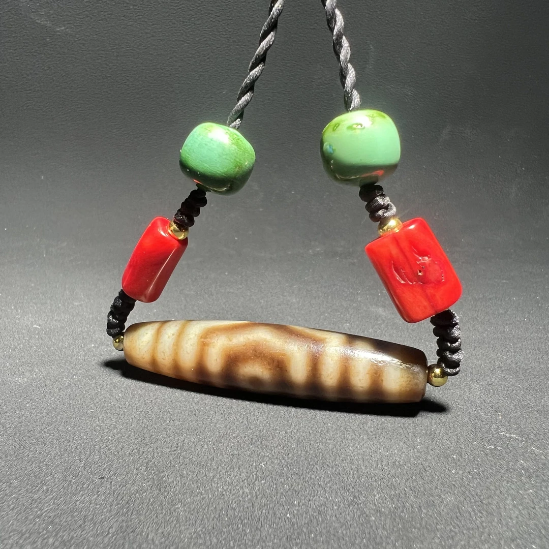 清代三眼玛瑙珠/ZJ.0A562/集萃斋